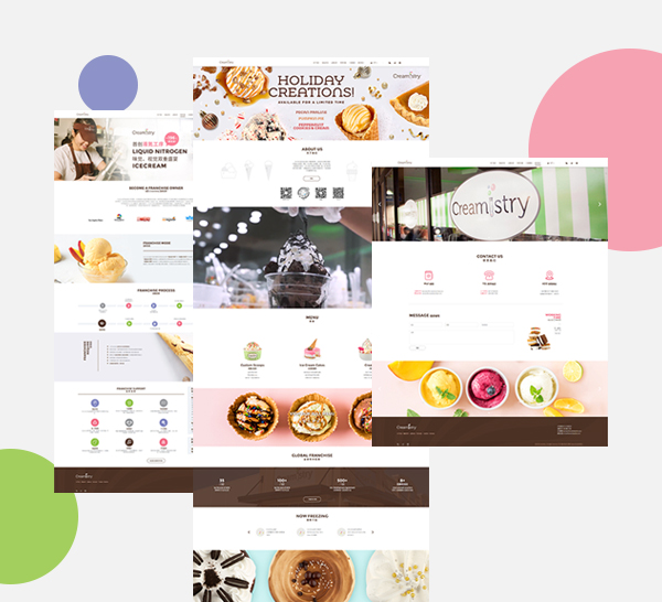 冰淇淋网站设计开发